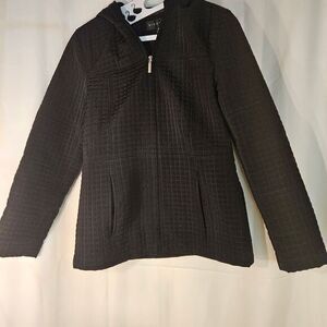 Braetan Women's Size S Black Quilted Jacket zip up with‎ Hood